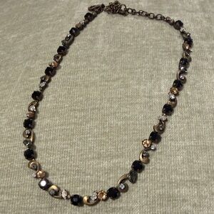 Sorrelli Black and Gold Crystal Link Necklace